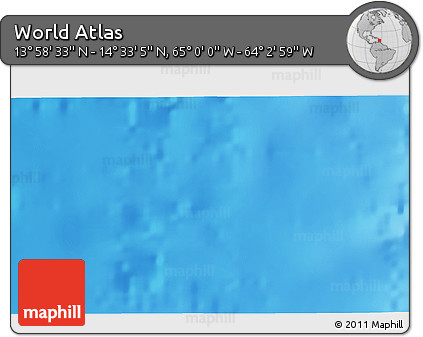 Physical 3D Map of the Area around 14° 15' 49" N, 64° 31' 30" W