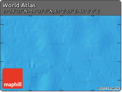 Physical Map of the Area around 14° 15' 49" N, 65° 31' 30" E