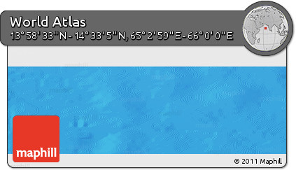 Physical Panoramic Map of the Area around 14° 15' 49" N, 65° 31' 30" E