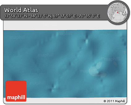 Satellite 3D Map of the Area around 14° 15' 49" N, 69° 46' 30" E