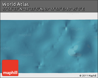 Satellite 3D Map of the Area around 14° 15' 49" N, 69° 46' 30" E