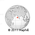 Outline Map of the Area around 14° 15' 49" N, 69° 46' 30" E, rectangular outline
