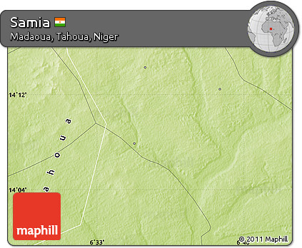 Physical Map of Samia