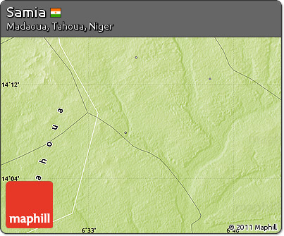 Physical Map of Samia