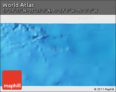 Physical 3D Map of the Area around 14° 15' 49" N, 70° 28' 29" W