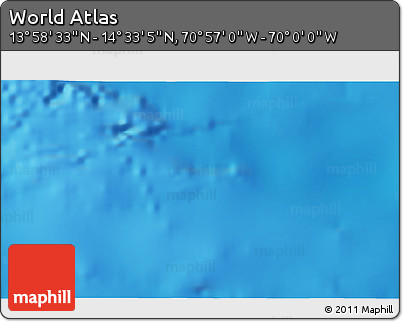 Physical 3D Map of the Area around 14° 15' 49" N, 70° 28' 29" W