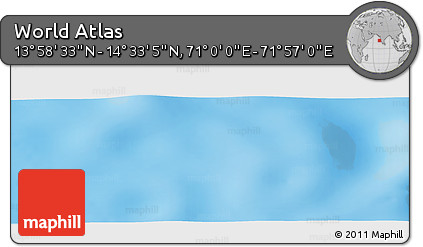 Physical Panoramic Map of the Area around 14° 15' 49" N, 71° 28' 29" E