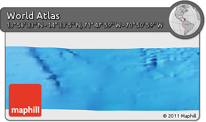 Physical Panoramic Map of the Area around 14° 15' 49" N, 71° 19' 29" W