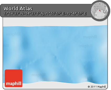 Shaded Relief 3D Map of the Area around 14° 15' 49" N, 72° 19' 29" E