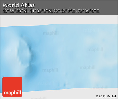 Shaded Relief 3D Map of the Area around 14° 15' 49" N, 73° 10' 30" E
