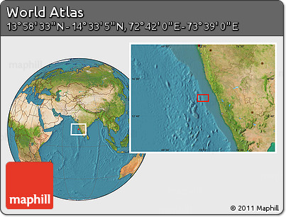 Satellite Location Map of the Area around 14° 15' 49" N, 73° 10' 30" E