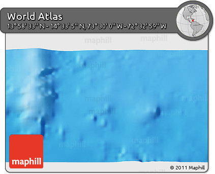 Physical 3D Map of the Area around 14° 15' 49" N, 73° 1' 30" W