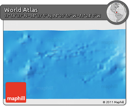 Physical 3D Map of the Area around 14° 15' 49" N, 73° 52' 30" W
