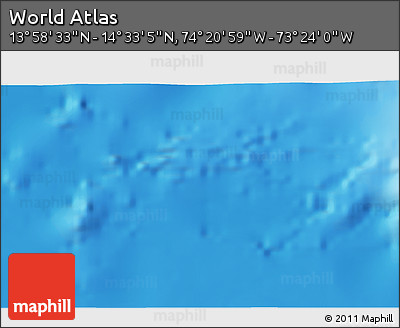 Physical 3D Map of the Area around 14° 15' 49" N, 73° 52' 30" W
