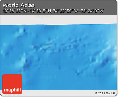 Physical 3D Map of the Area around 14° 15' 49" N, 73° 52' 30" W