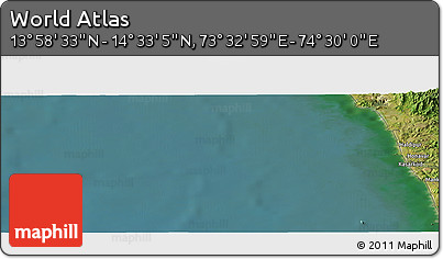 Satellite Panoramic Map of the Area around 14° 15' 49" N, 74° 1' 30" E