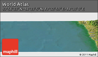 Satellite Panoramic Map of the Area around 14° 15' 49" N, 74° 1' 30" E