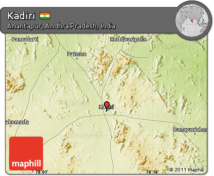 Kadiri Ring Road Map Free Physical Map Of Kadiri