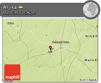 Physical 3D Map of Arjika