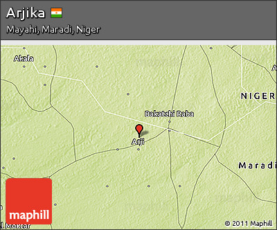 Physical 3D Map of Arjika