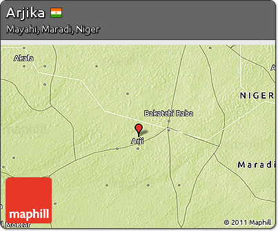 Physical 3D Map of Arjika