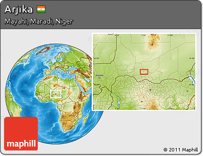 Physical Location Map of Arjika