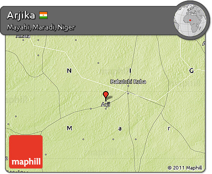Physical Map of Arjika
