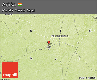 Physical Map of Arjika