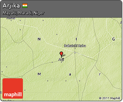 Physical Map of Arjika