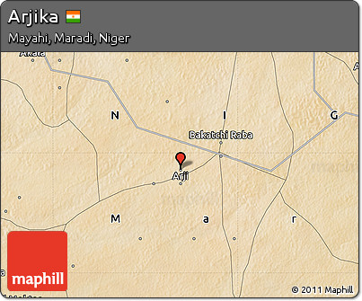 Satellite Map of Arjika