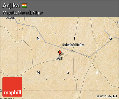 Satellite Map of Arjika