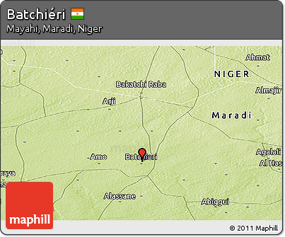 Physical Panoramic Map of Batchiéri