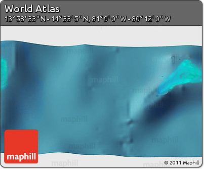 Satellite 3D Map of the Area around 14° 15' 49" N, 80° 40' 30" W