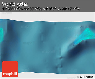 Satellite 3D Map of the Area around 14° 15' 49" N, 80° 40' 30" W