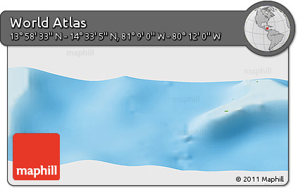 Physical Panoramic Map of the Area around 14° 15' 49" N, 80° 40' 30" W