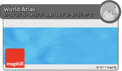 Physical Panoramic Map of the Area around 14° 15' 49" N, 83° 22' 30" E
