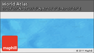 Physical Panoramic Map of the Area around 14° 15' 49" N, 83° 22' 30" E