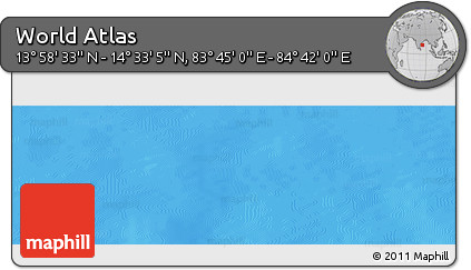 Physical Panoramic Map of the Area around 14° 15' 49" N, 84° 13' 29" E