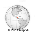 Outline Map of the Area around 14° 15' 49" N, 84° 4' 29" W, rectangular outline