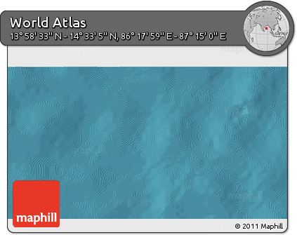 Satellite 3D Map of the Area around 14° 15' 49" N, 86° 46' 30" E