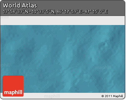 Satellite 3D Map of the Area around 14° 15' 49" N, 86° 46' 30" E