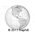 Outline Map of the Area around 14° 15' 49" N, 86° 37' 30" W, rectangular outline