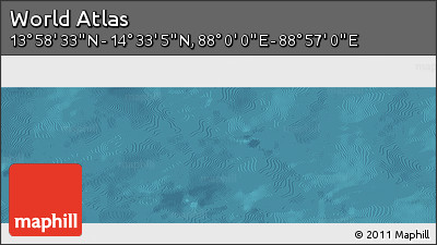 Satellite Panoramic Map of the Area around 14° 15' 49" N, 88° 28' 29" E