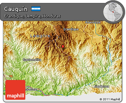 Physical 3D Map of Cauquín
