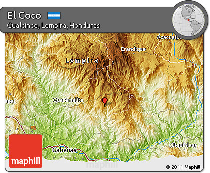 Physical 3D Map of El Coco