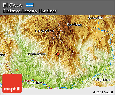 Physical 3D Map of El Coco