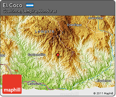 Physical 3D Map of El Coco