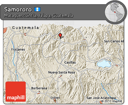 Shaded Relief 3D Map of Samororo