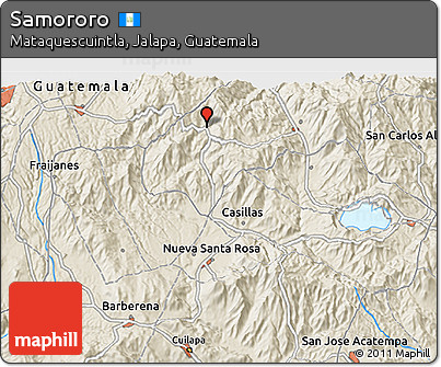 Shaded Relief 3D Map of Samororo