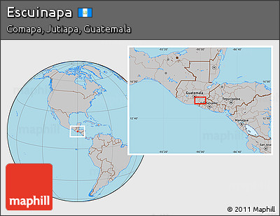 Gray Location Map of Escuinapa